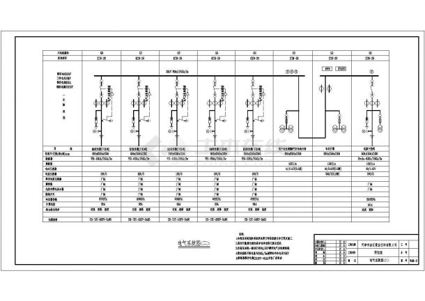 某自行车有限10KV变电室设计cad全套电气施工图-图二