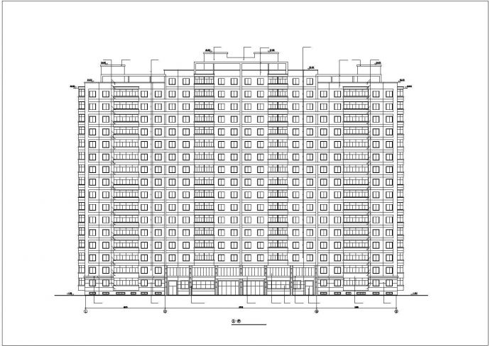 哈尔滨某房地产开发公司开发休息小区6#住宅楼CAD建筑设计图_图1