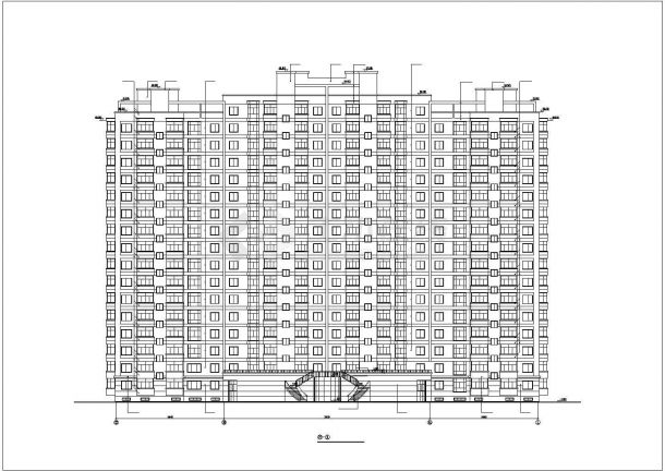 哈尔滨某房地产开发公司开发休息小区6#住宅楼CAD建筑设计图-图二
