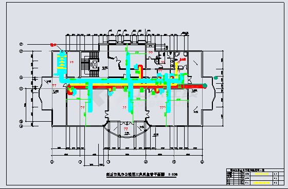 某三层办公楼中央空调设计施工图-图一