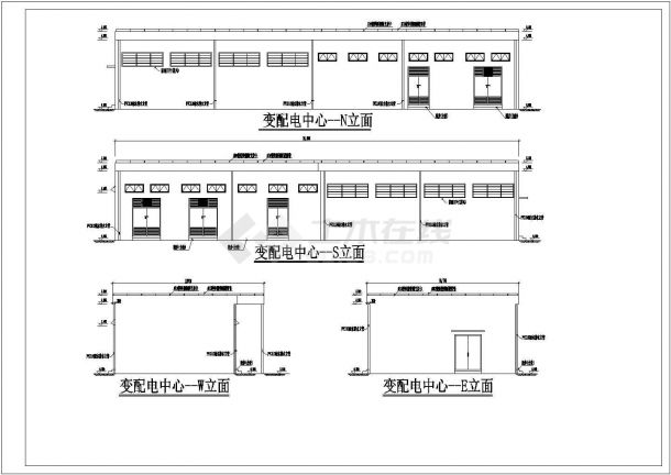 某外资工业园中心变电所设计cad施工图-图一