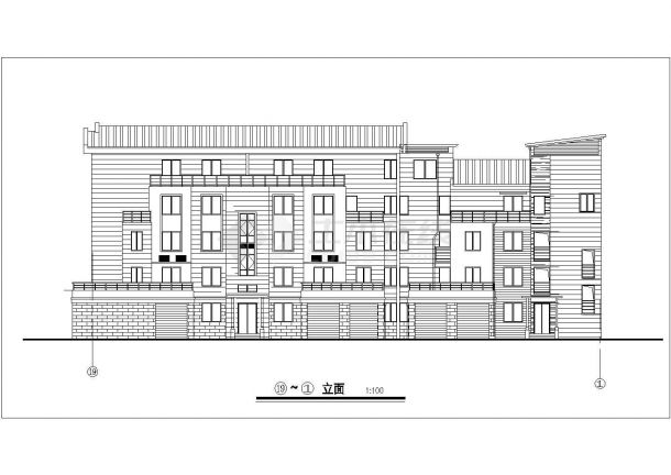 江苏某地多层住宅建筑方案CAD设计图纸-图一