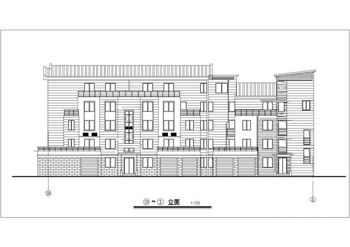 江苏某地多层住宅建筑方案CAD设计图纸_图1