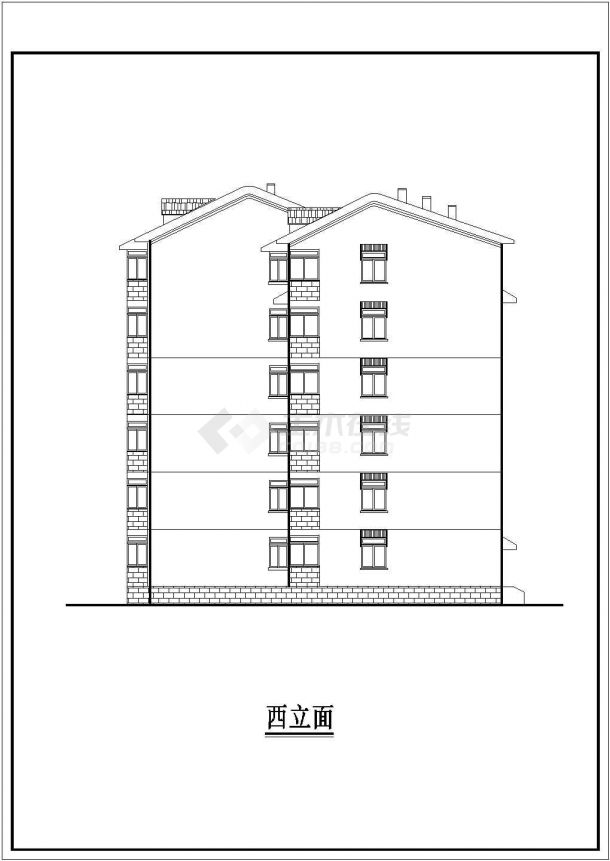 北馨住宅楼建筑CAD设计平立面图纸-图一