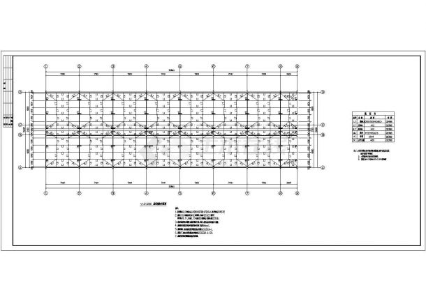 单层门式钢架工业厂房结构施工图CAD-图一