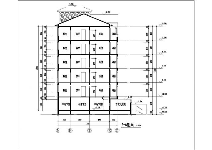 一整套齐全的花园洋房住宅楼cad设计施工图_图1