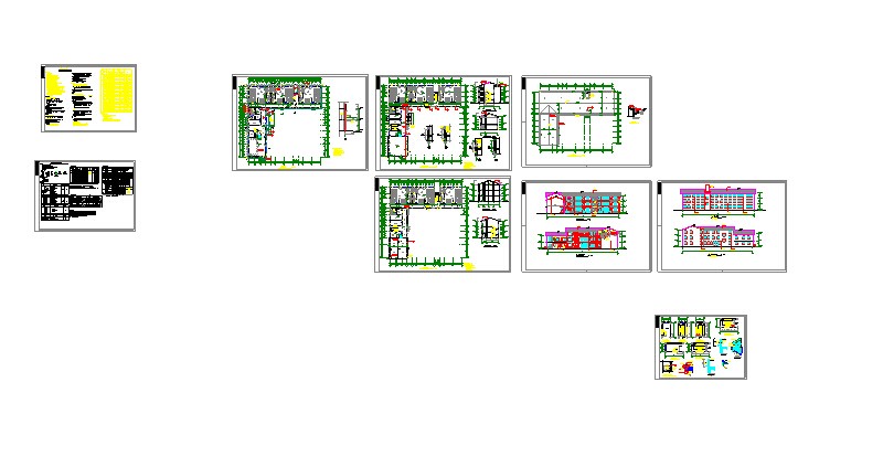 3层9班幼儿园建筑cad施工图