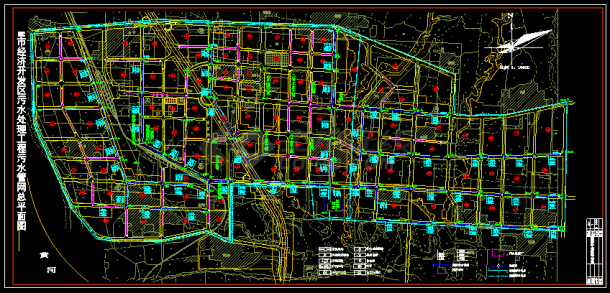 某市排水管网布置平面图（规范版本）-图一