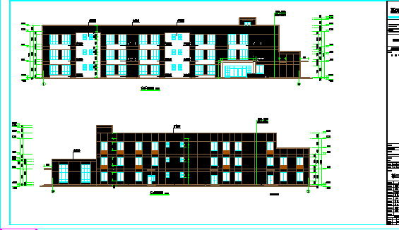 某3层框架结构幼儿园建筑施工图纸_图1
