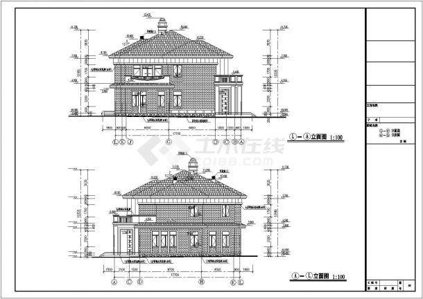 【江苏】某框架结构私人别墅建筑结构全套图纸-图一