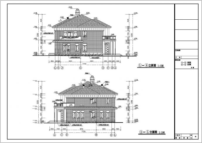【江苏】某框架结构私人别墅建筑结构全套图纸_图1