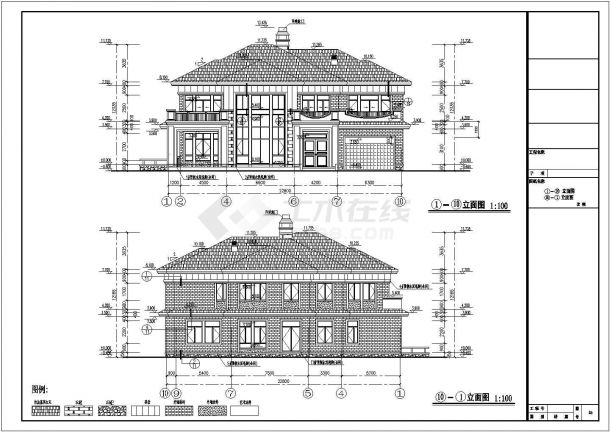 【江苏】某框架结构私人别墅建筑结构全套图纸-图二