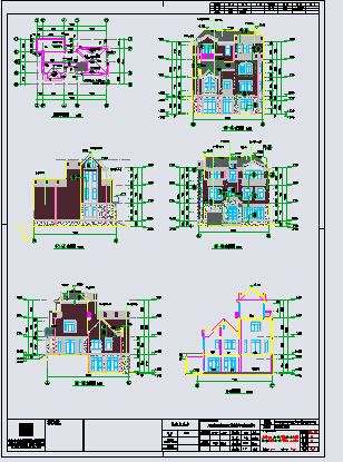 【江苏】三层框架结构新农村独栋别墅建筑设计施工图-图一