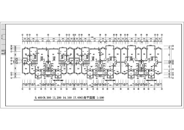 某六层砖混结构节能住宅楼建筑设计cad施工图-图二