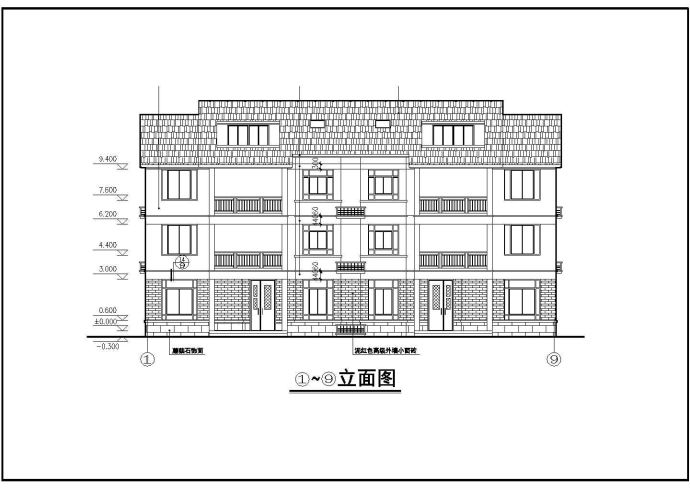 某市村民住宅建筑CAD设计通用图纸_图1