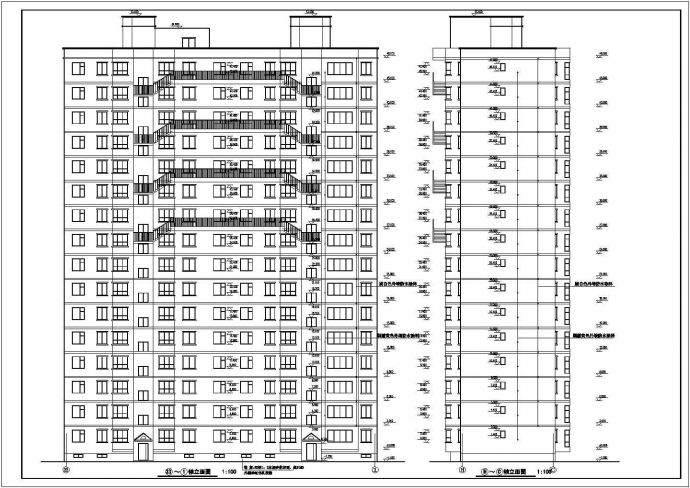 某高层住宅楼全套建筑CAD设计图纸_图1