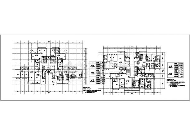 某高层住宅户型建筑CAD设计施工图纸-图一