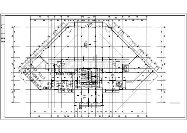 某高层住宅楼施工建筑CAD设计平面图-图一