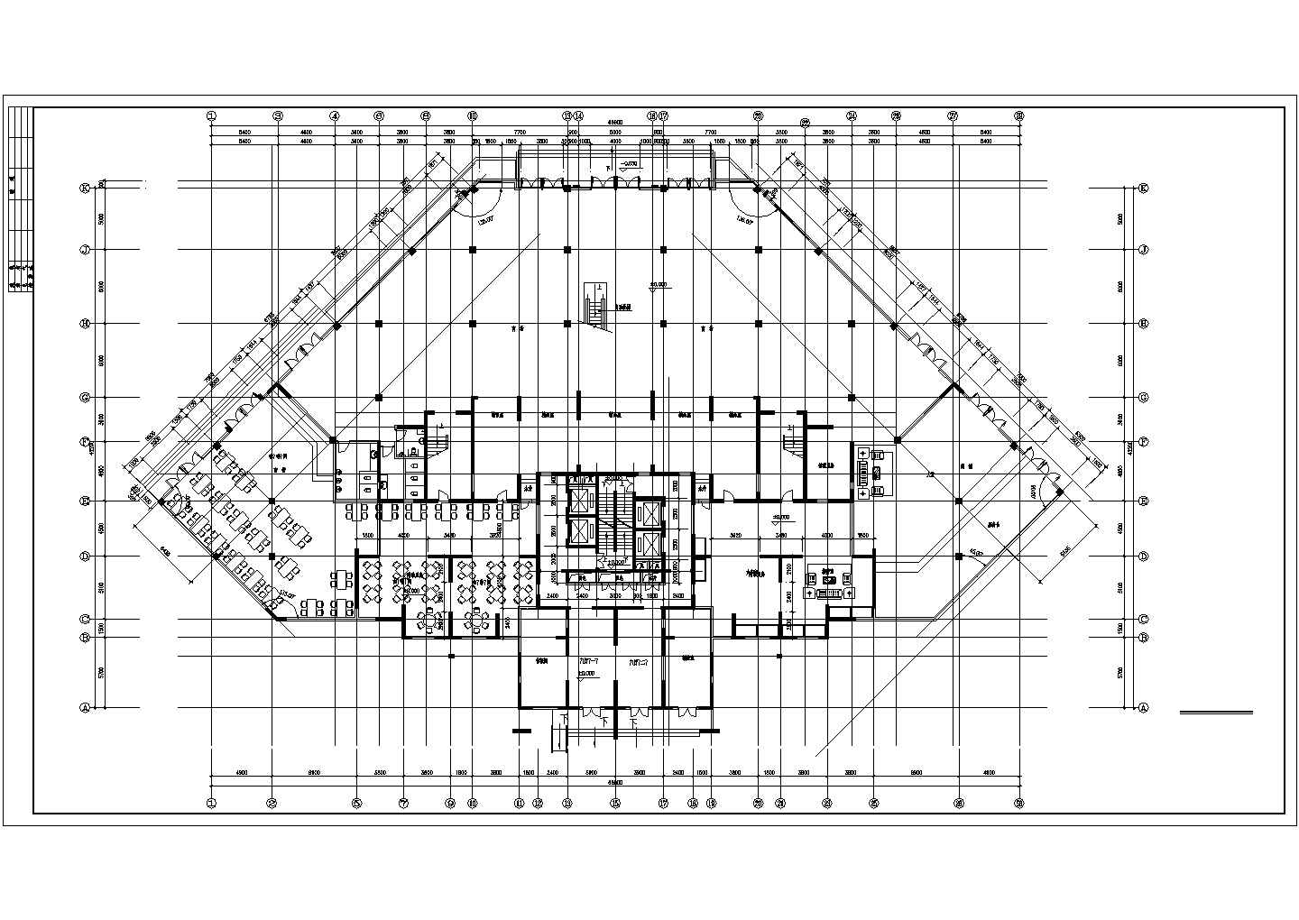 某高层住宅楼施工建筑CAD设计平面图