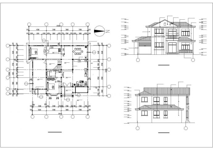 某小区别墅结构建筑施工设计CAD图_图1