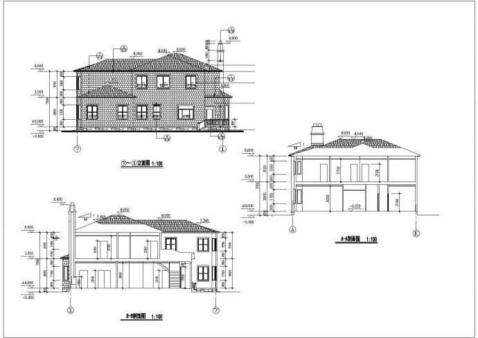 某地宾馆别墅的全套施工设计CAD图_图1