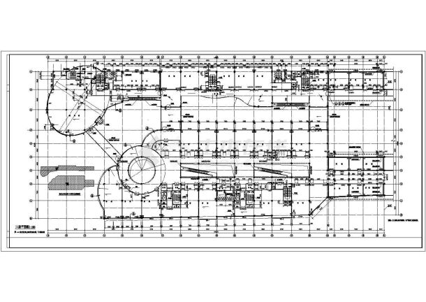 苏州某东盛步行街A区建筑设计施工CAD图-图二