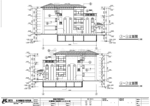 合院别墅建筑CAD设计施工图-图一