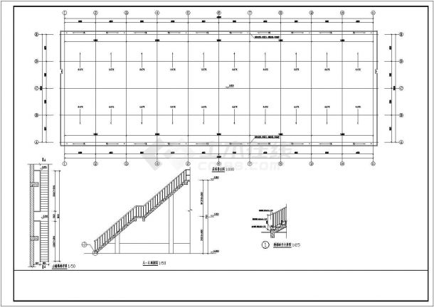 装粮高度为6.9米粮仓建筑结构施工图-图二