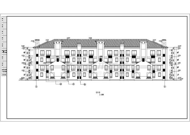 某小区复式住宅楼CAD建筑方案图纸-图二