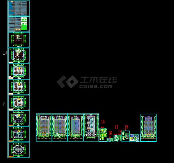 高层酒店建筑完整施工图纸-图一