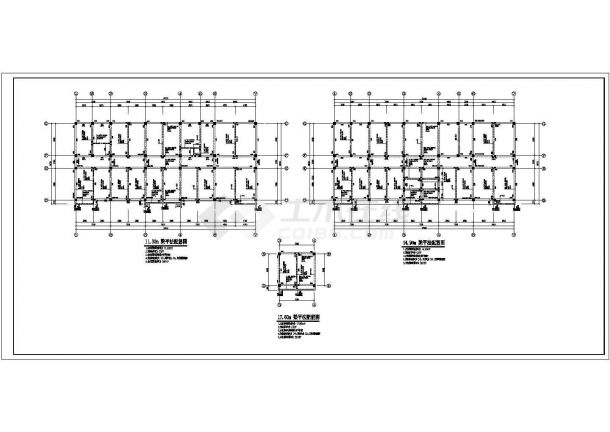 【银川】四层框架宿舍结构设计施工图-图一