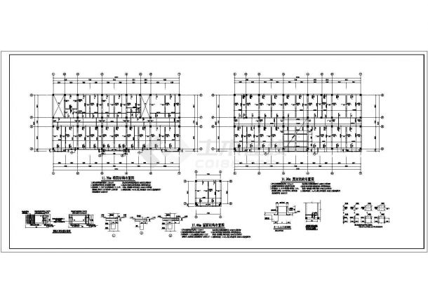 【银川】四层框架宿舍结构设计施工图-图二