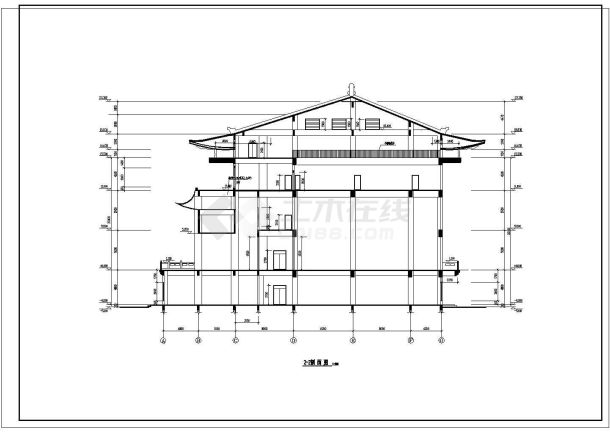 静音寺建筑施工图（含设计说明）-图二