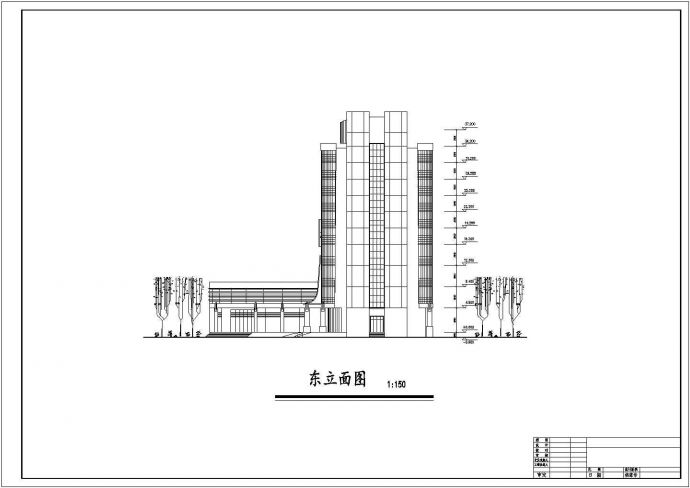 某娱乐阳光厅综合楼建筑施工设计CAD_图1
