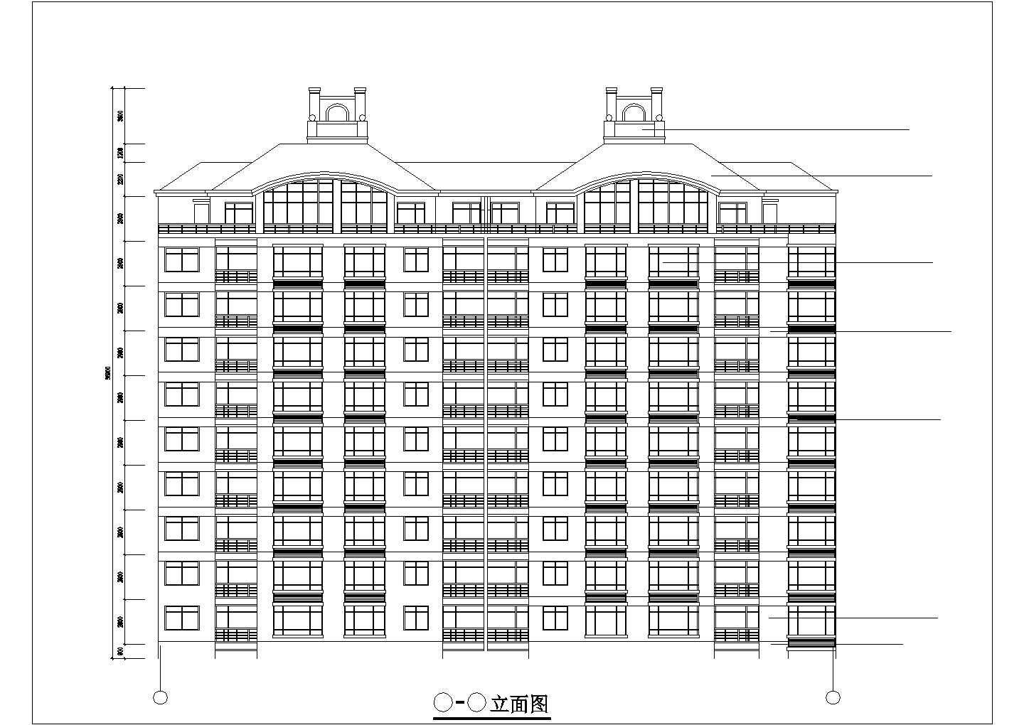3栋小高层住宅建筑CAD设计施工图纸