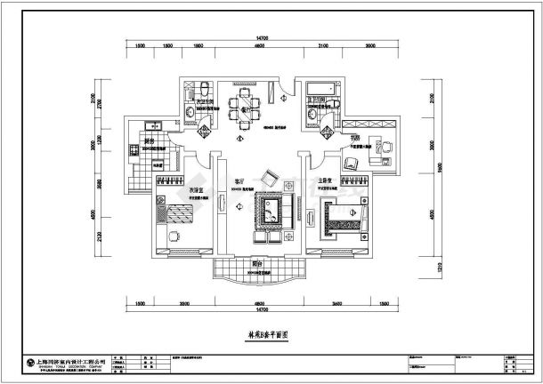 整套现代风格住宅装修设计CAD图-图二