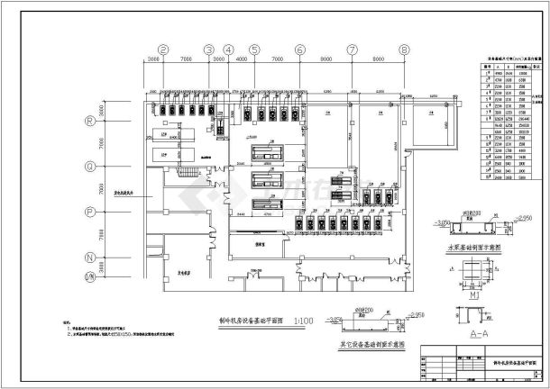 某空调机房全套cad设计施工图-图一