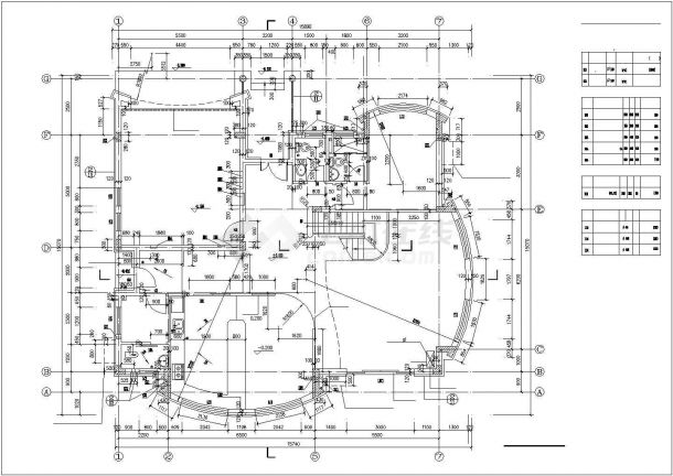 新中式完整别墅建筑设计CAD图-图一