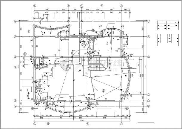 新中式完整别墅建筑设计CAD图-图二