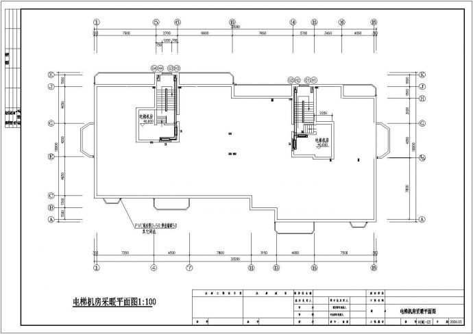 某小高层住宅楼户型采暖cad施工图纸_图1