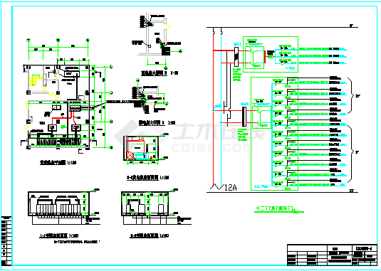 商务办公大楼电气cad施工全套设计图纸-图二