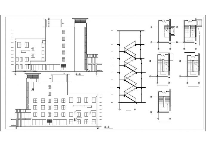 某钢筋混凝土框架结构综合楼建筑设计cad全套施工图_图1