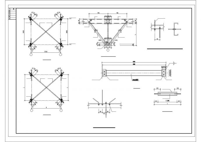 某门式钢架加层CAD参考图_图1