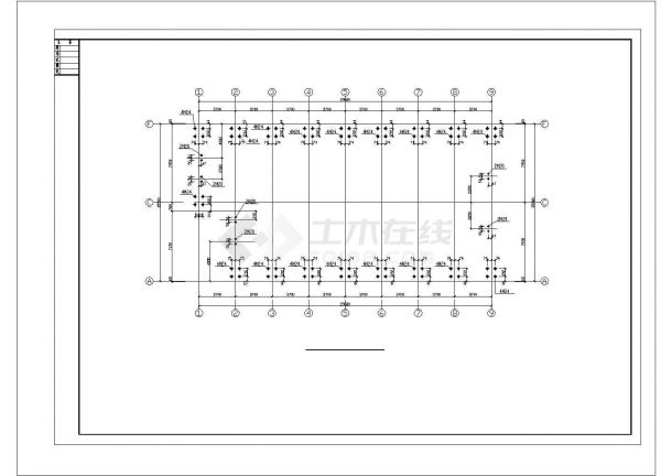 某门式钢架加层CAD参考图-图二