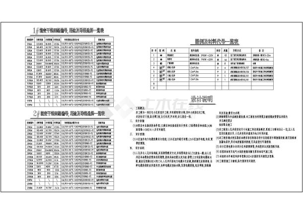 某住宅小区cad电气总设计施工图纸-图一