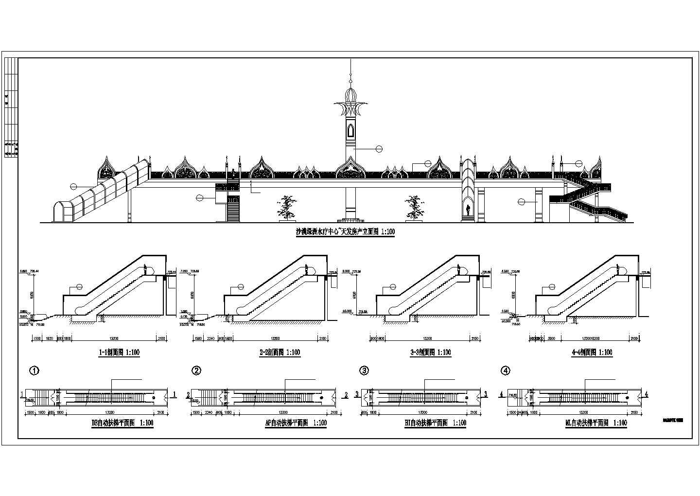 【上海】某大型人行天桥设计施工图