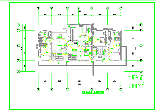 某办公楼宿舍及食堂电气设计施工图纸-图二