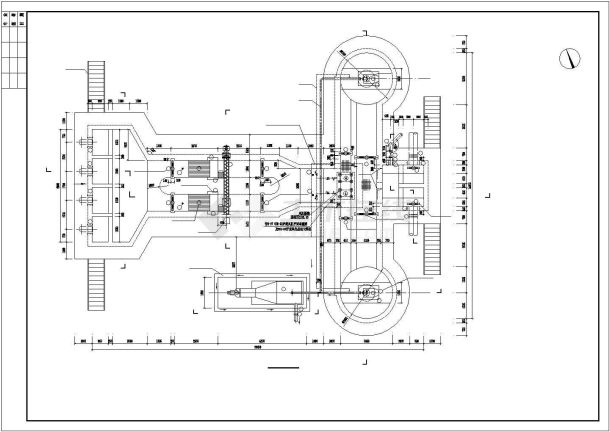 某地万吨污水处理厂工艺CAD参考图-图二