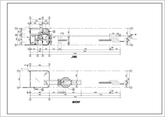 某宾馆大门cad建筑施工设计方案图._图1