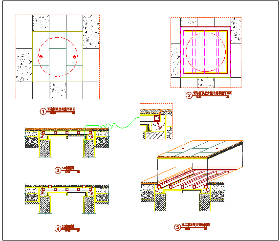 无边框双层井盖详细CAD施工图